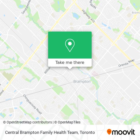 Central Brampton Family Health Team map