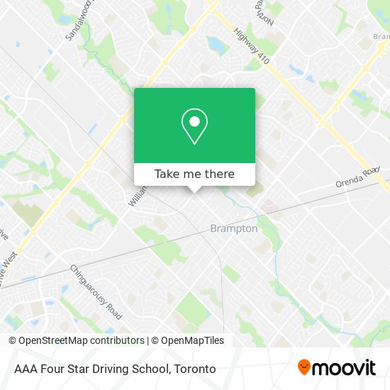 AAA Four Star Driving School map