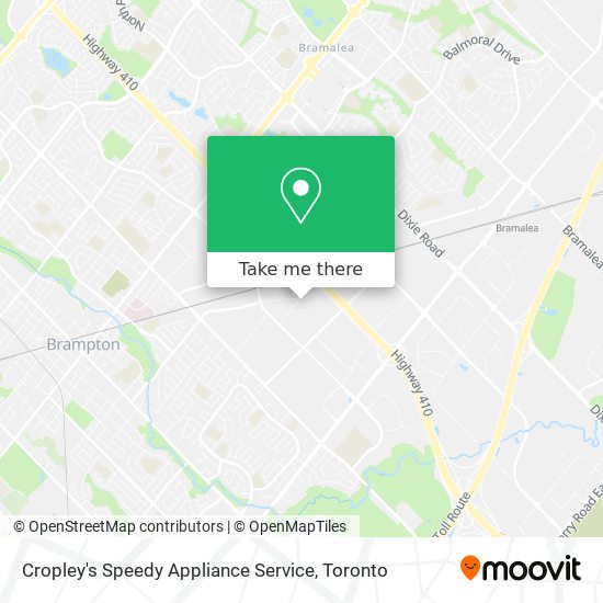 Cropley's Speedy Appliance Service map