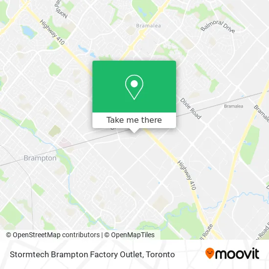 Stormtech Brampton Factory Outlet map