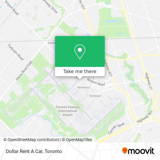 Dollar Rent A Car map