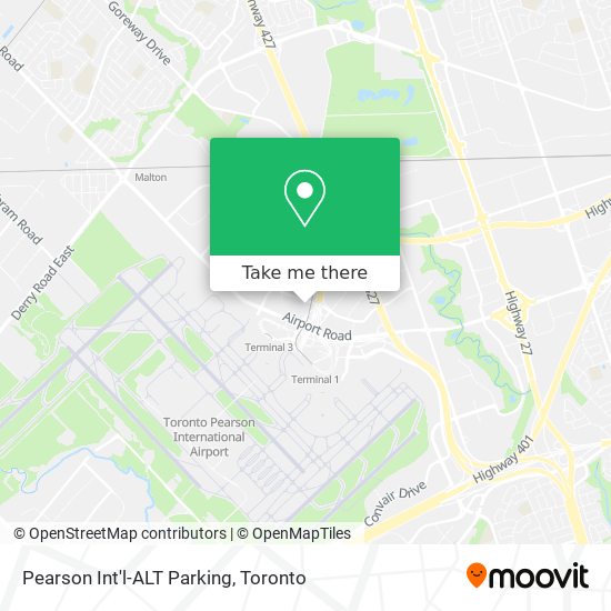 Pearson Int'l-ALT Parking map