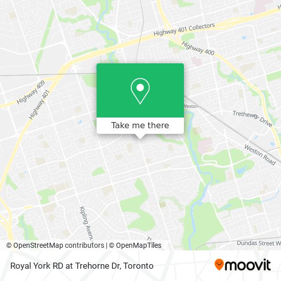 Royal York RD at Trehorne Dr map