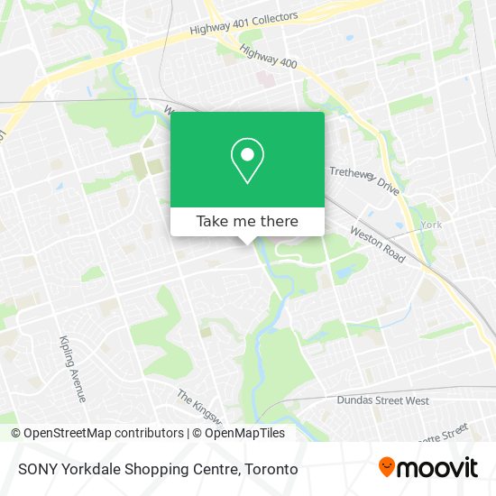 SONY Yorkdale Shopping Centre map