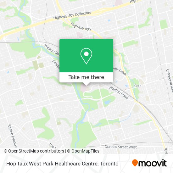 Hopitaux West Park Healthcare Centre map