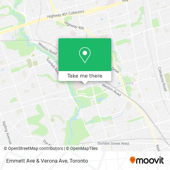 Emmett Ave & Verona Ave map