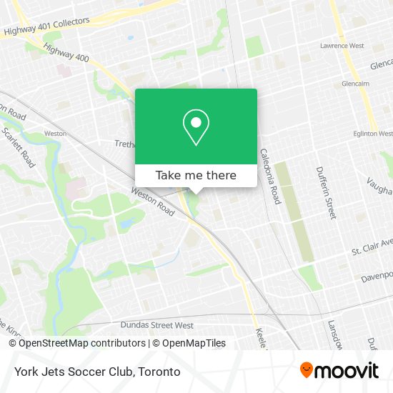 York Jets Soccer Club map