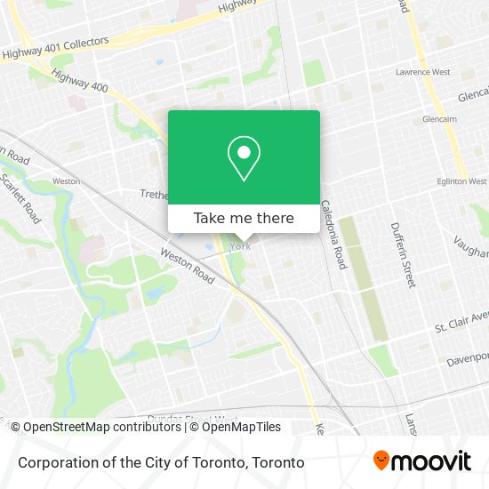 Corporation of the City of Toronto map