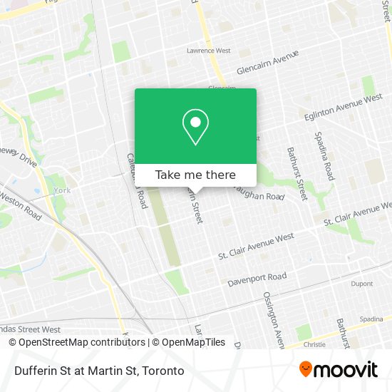 Dufferin St at Martin St plan