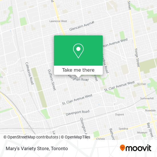 Mary's Variety Store map