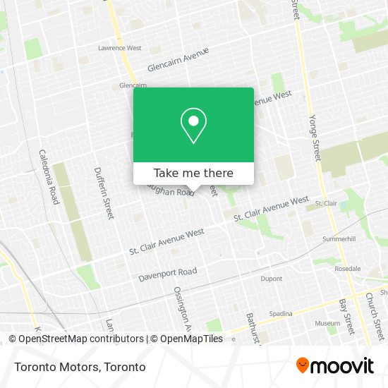 Toronto Motors map