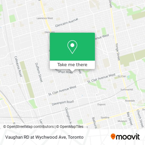 Vaughan RD at Wychwood Ave map