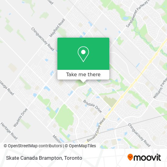 Skate Canada Brampton map