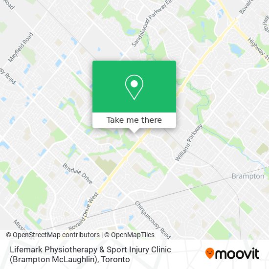 Lifemark Physiotherapy & Sport Injury Clinic (Brampton McLaughlin) map