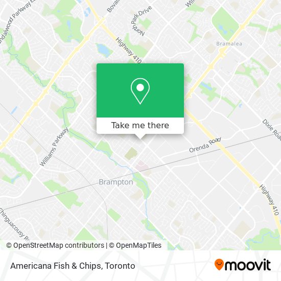 Americana Fish & Chips map