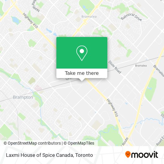 Laxmi House of Spice Canada map