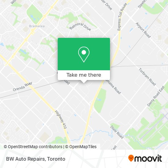 BW Auto Repairs map