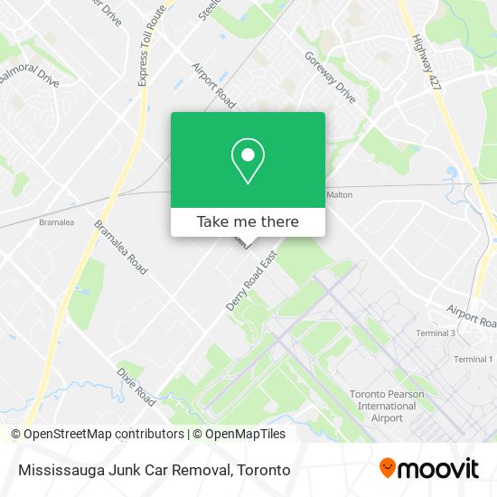Mississauga Junk Car Removal map