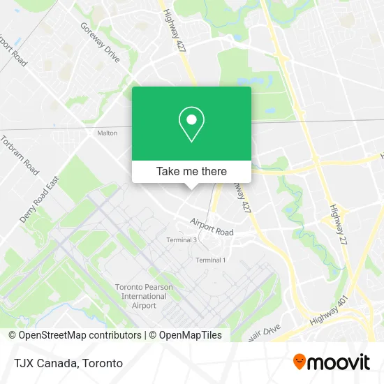 TJX Canada map