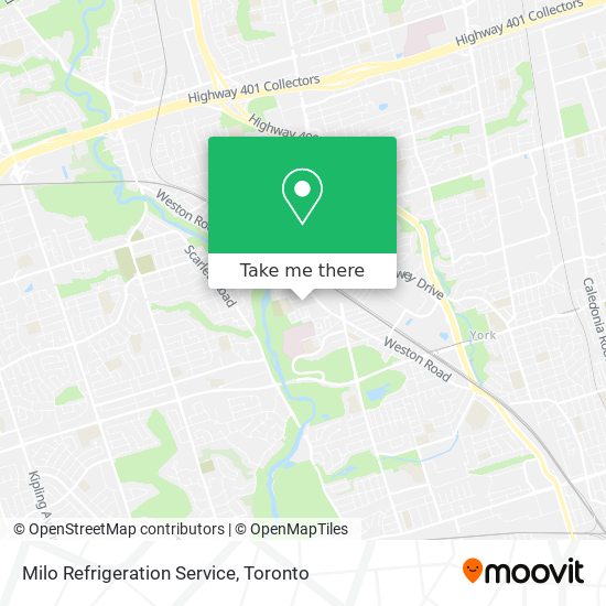 Milo Refrigeration Service map