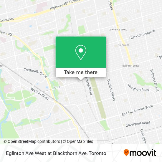 Eglinton Ave West at Blackthorn Ave map