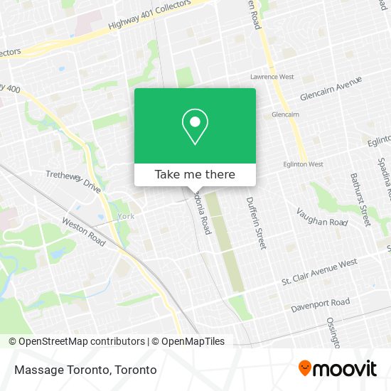 Massage Toronto map