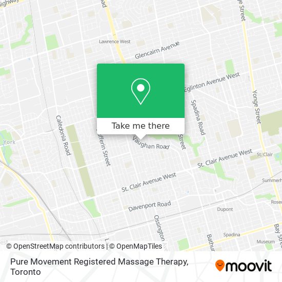 Pure Movement Registered Massage Therapy map