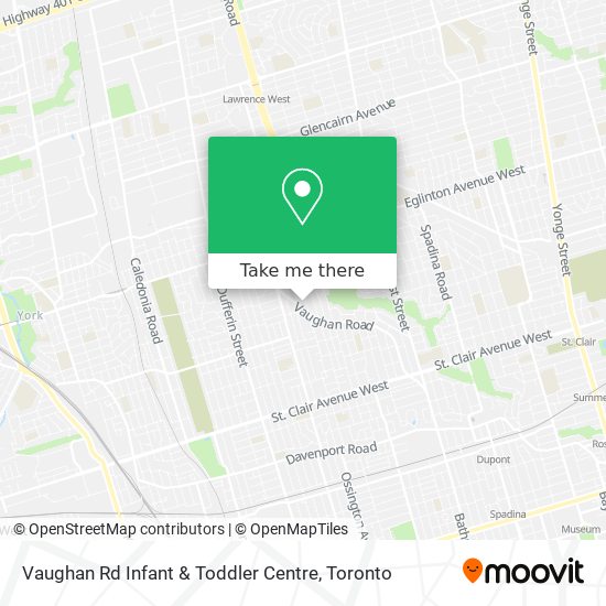 Vaughan Rd Infant & Toddler Centre map