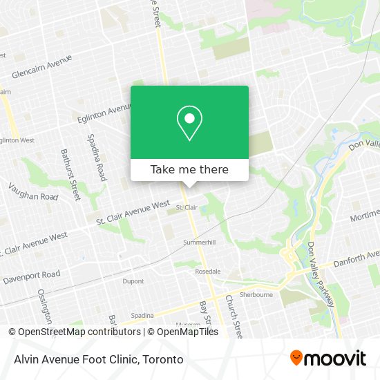 Alvin Avenue Foot Clinic map