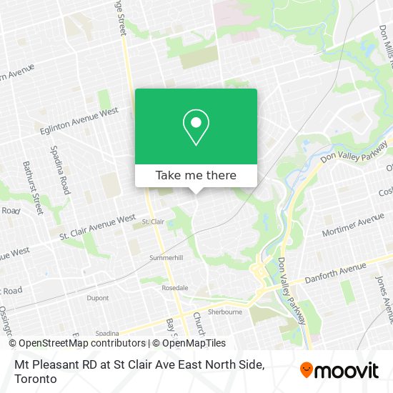 Mt Pleasant RD at St Clair Ave East North Side map