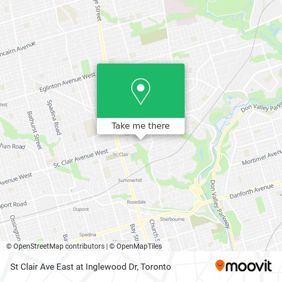 St Clair Ave East at Inglewood Dr map