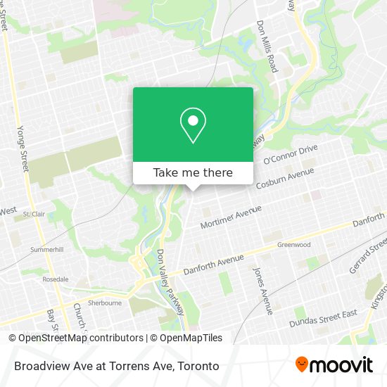 Broadview Ave at Torrens Ave plan