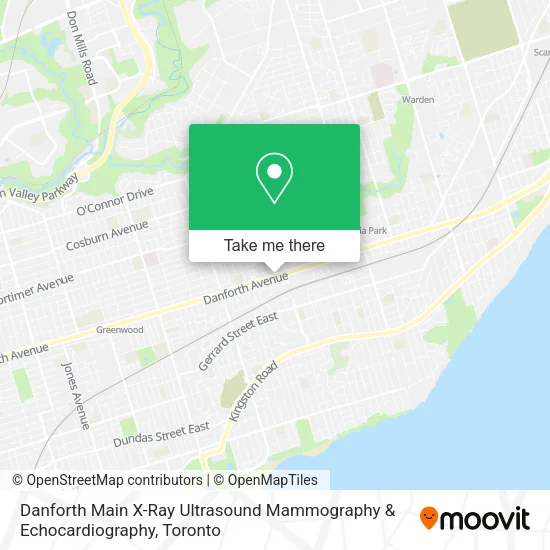 Danforth Main X-Ray Ultrasound Mammography & Echocardiography map