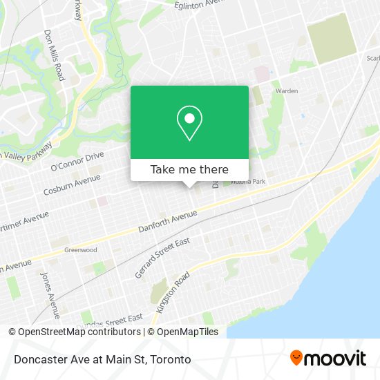 Doncaster Ave at Main St map