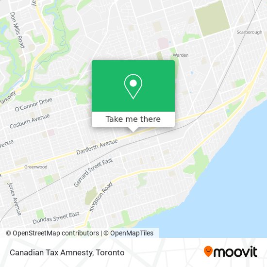 Canadian Tax Amnesty map