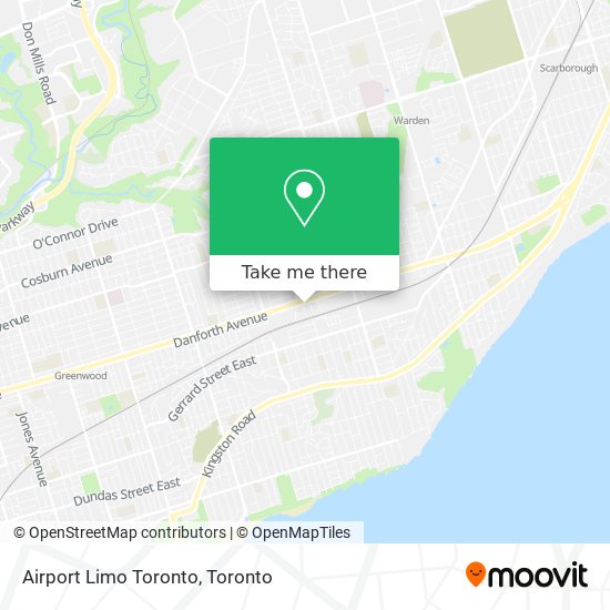 Airport Limo Toronto map