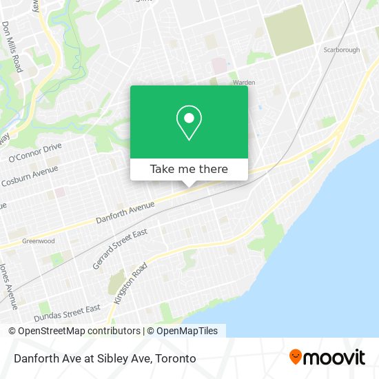 Danforth Ave at Sibley Ave map