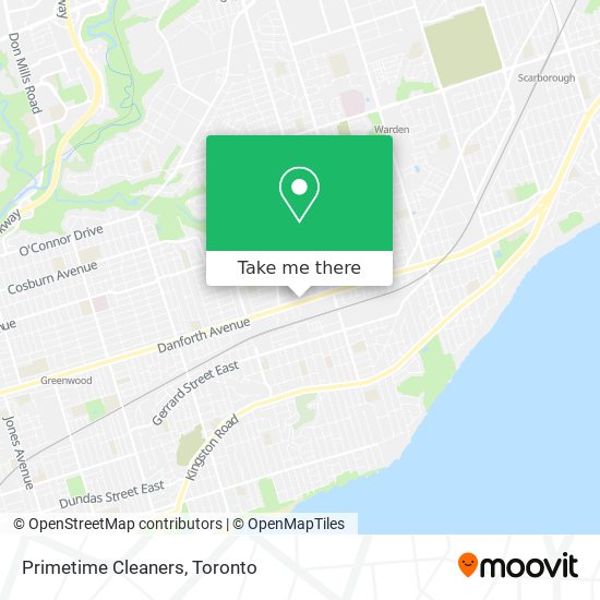 Primetime Cleaners map