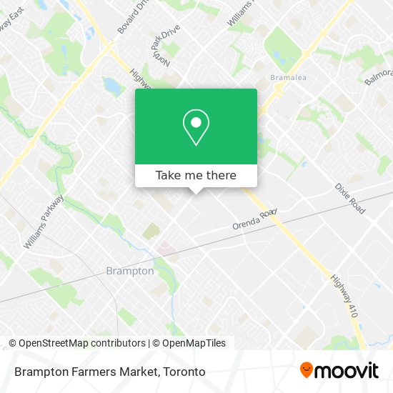 Brampton Farmers Market map