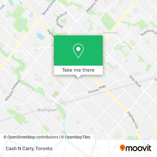 Cash N Carry map