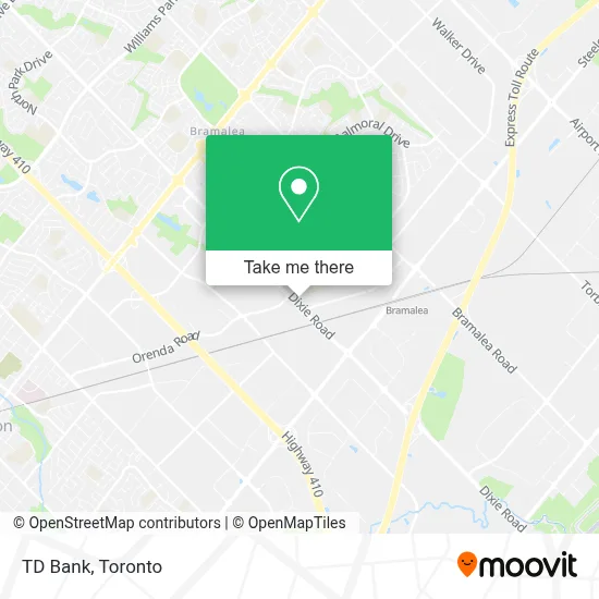 TD Bank map