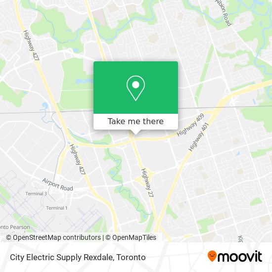 City Electric Supply Rexdale map