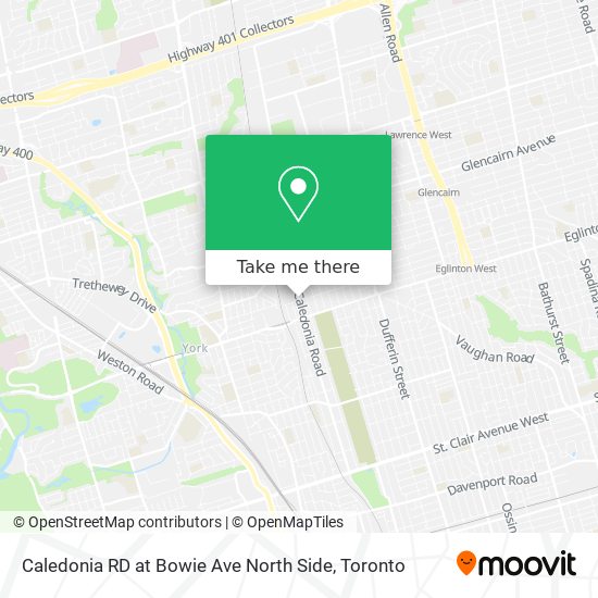 Caledonia RD at Bowie Ave North Side map