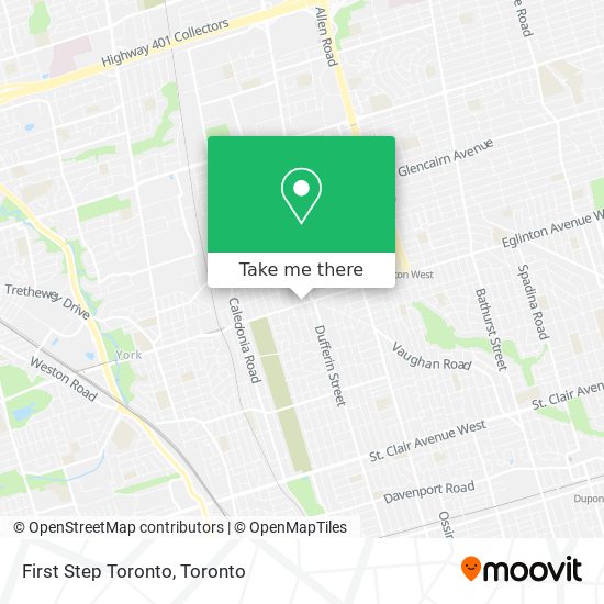 First Step Toronto map