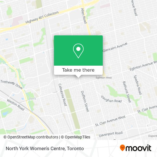 North York Women's Centre map