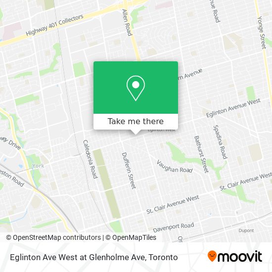 Eglinton Ave West at Glenholme Ave map