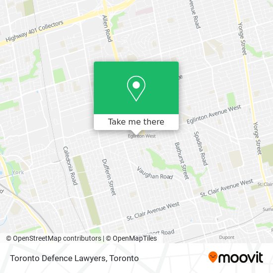 Toronto Defence Lawyers map