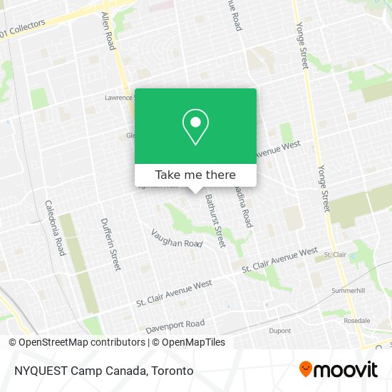 NYQUEST Camp Canada map