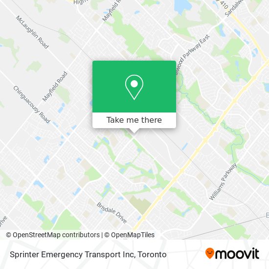 Sprinter Emergency Transport Inc map