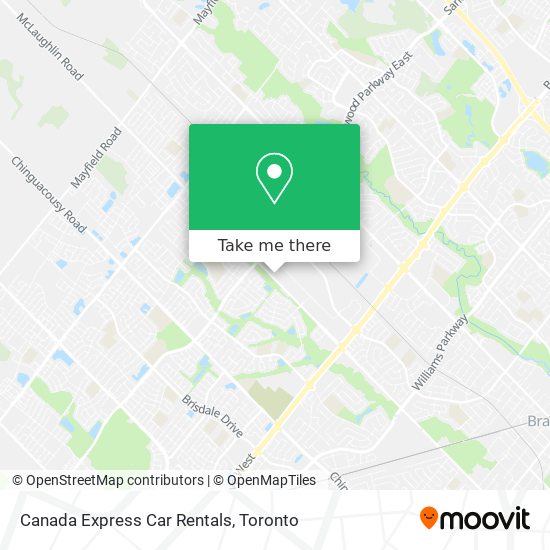 Canada Express Car Rentals map